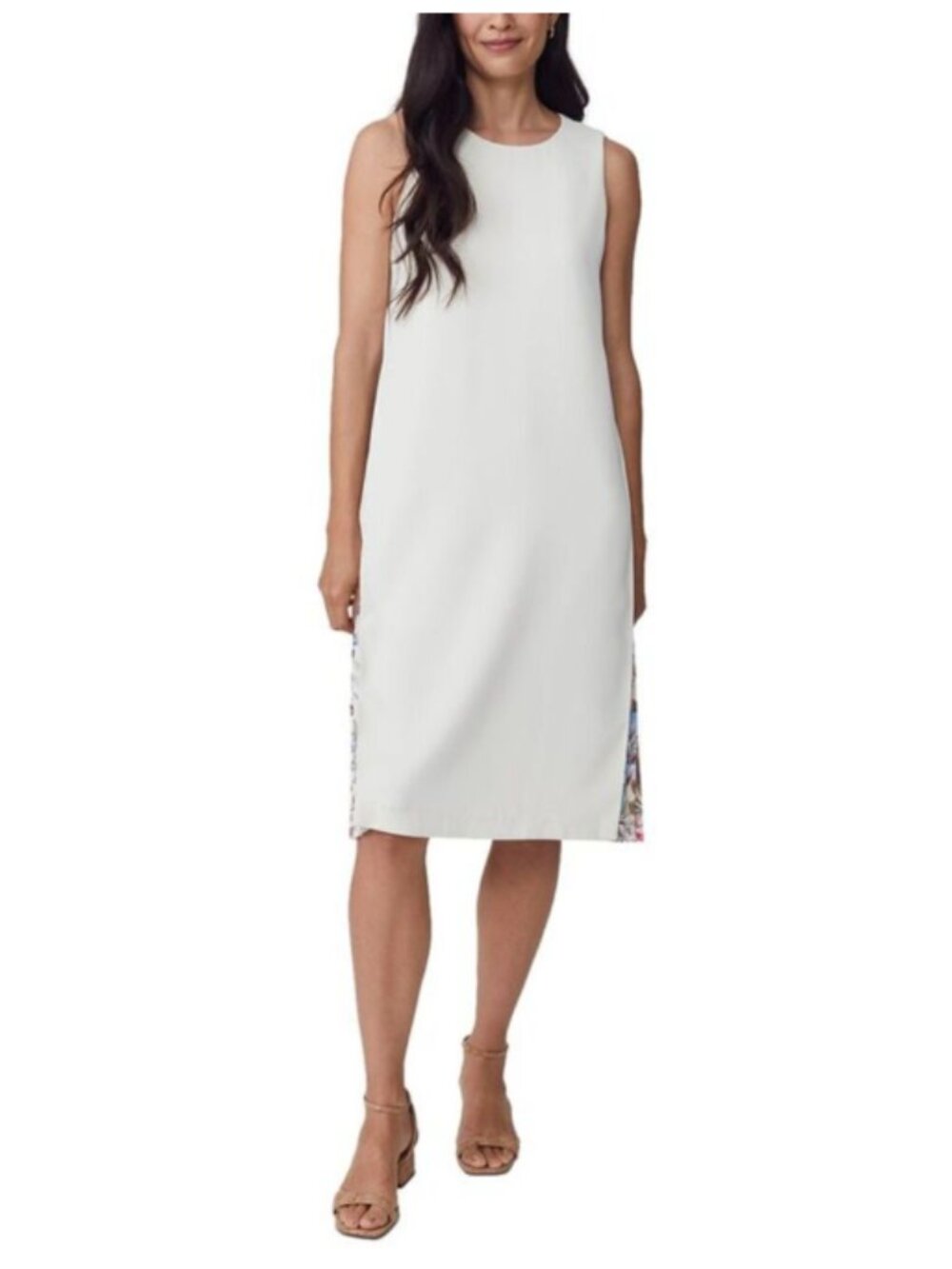 J.McLaughlin Off White, Sleeveless Trischa Dress - Size M - 100% Polyester